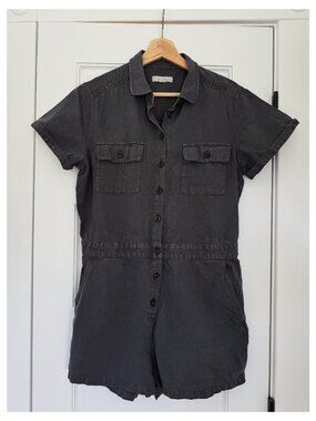Outerknown S.E.A. Suit Romper in Charcoal/Storm